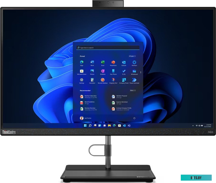 12JVA01R00 Моноблок Lenovo ThinkCentre neo 30a G4 27" Full HD i5 13420H 16Gb SSD512Gb UHDG noOS GbitEth WiFi BT клавиатура мышь Cam черный 1920x1080