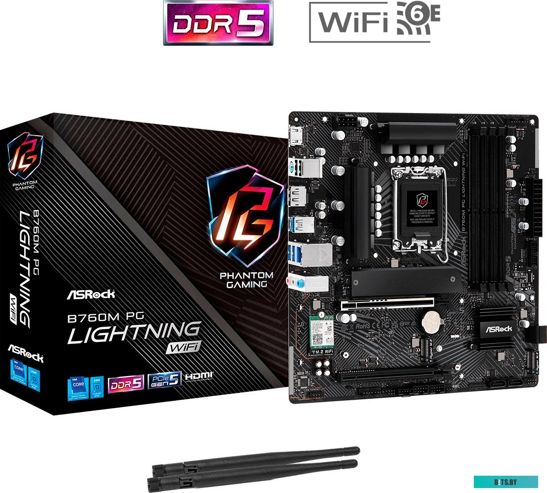 Материнская плата ASRock B760M PG Lightning WiFi 90-MXBMT0-A0UAYZ