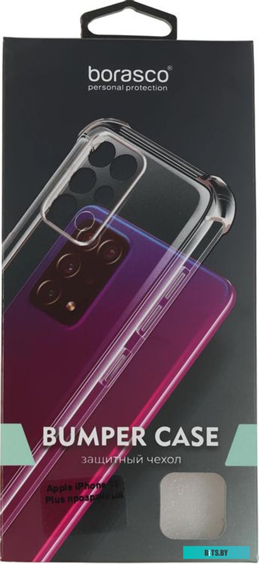 Чехол BoraSCO для Apple iPhone 15 Plus прозрачный 72406