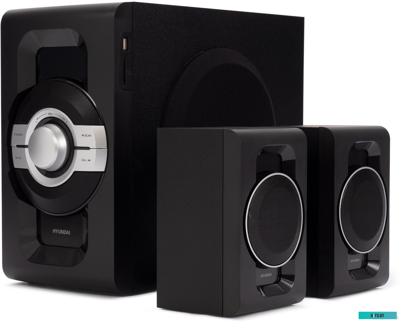 H-MS1403 Микросистема Hyundai H-MS1403 черный 60Вт FM USB BT SD