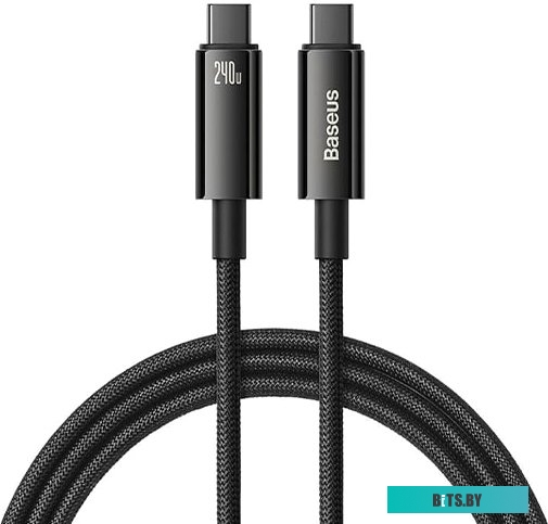 Baseus Tungsten Gold Fast Charging Data Cable USB Type-C - USB Type-C (2 м, черный