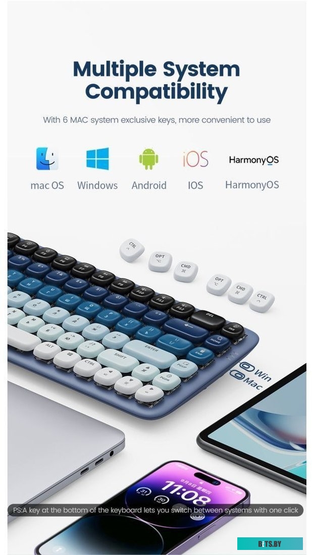 Клавиатура UGREEN KU101-15226 Blue