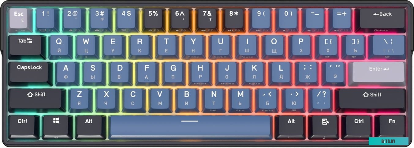 Клавиатура Royal Kludge RK61 Plus RGB (черный, RK Cyan)