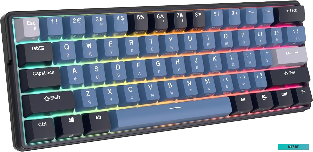 Клавиатура Royal Kludge RK61 Plus RGB (черный, RK Cyan)