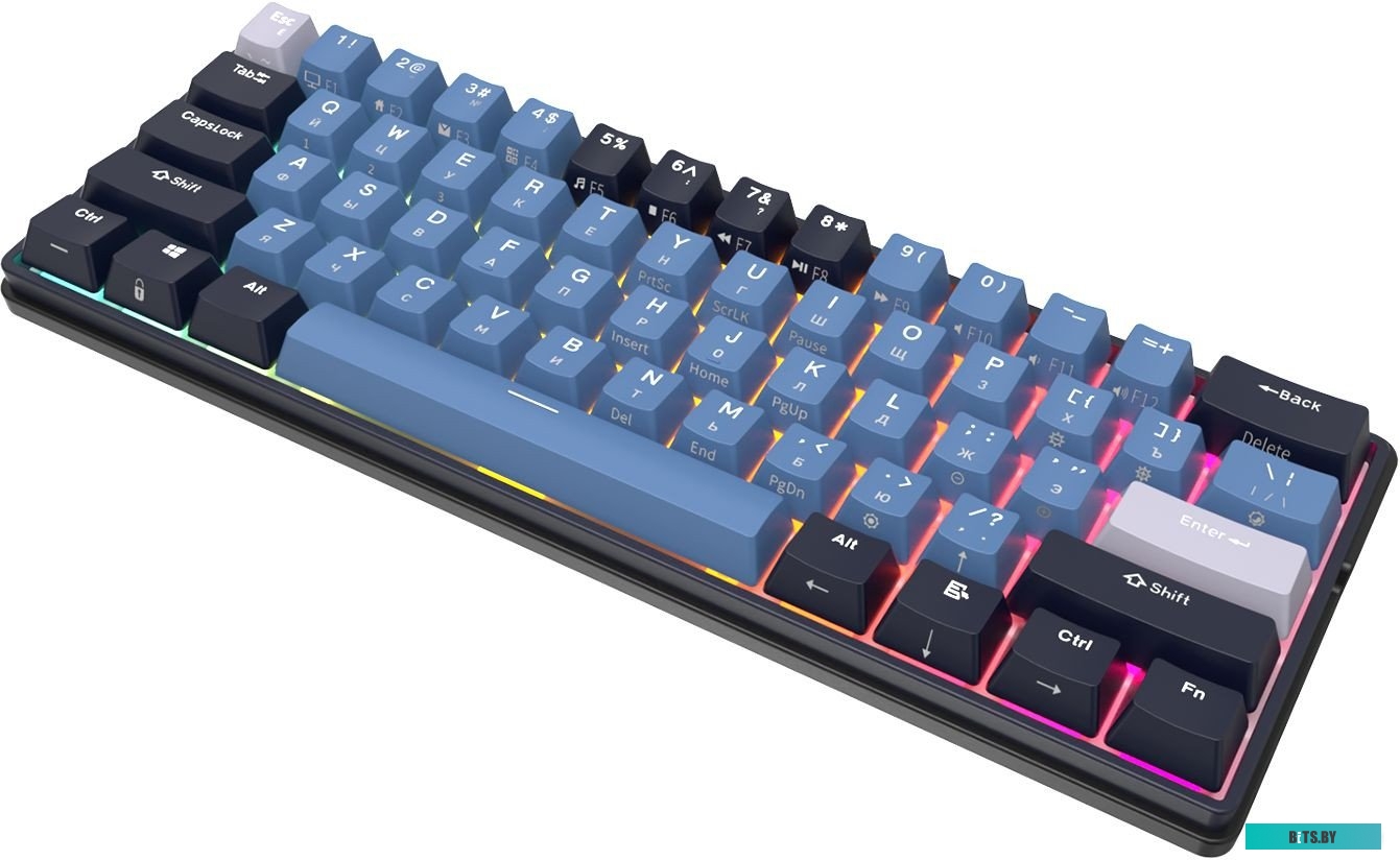 Клавиатура Royal Kludge RK61 Plus RGB (черный, RK Cyan)