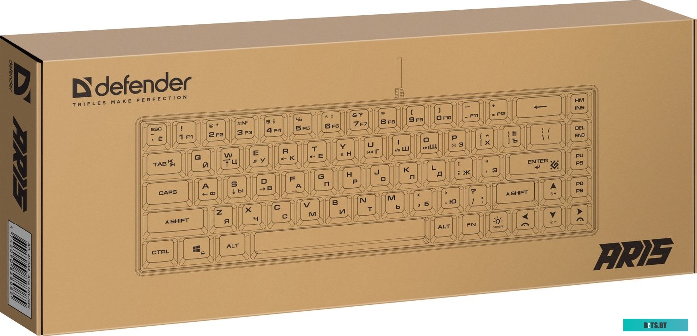 45344***4745090828085 Defender Aris GK-349 (черный/белый)