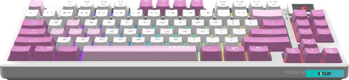 Клавиатура беспроводная Keyboard MSI FORGE GK600 TKL, Wireless, Mechanical Linear Switches, RGB LED, 4000mA/h, Violet S11-43RUQ01-HH9