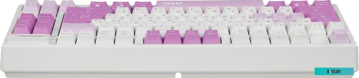 Клавиатура беспроводная Keyboard MSI FORGE GK600 TKL, Wireless, Mechanical Linear Switches, RGB LED, 4000mA/h, Violet S11-43RUQ01-HH9