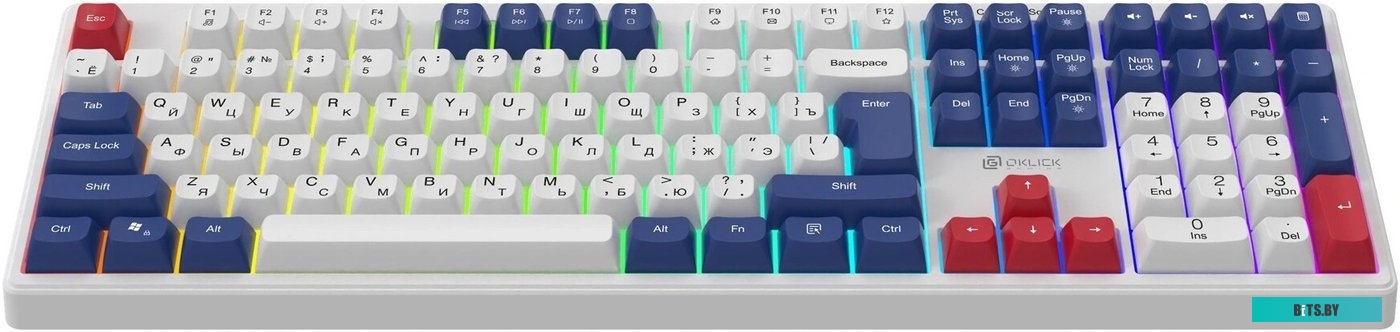 2070294 Oklick 725G (белый/красный)