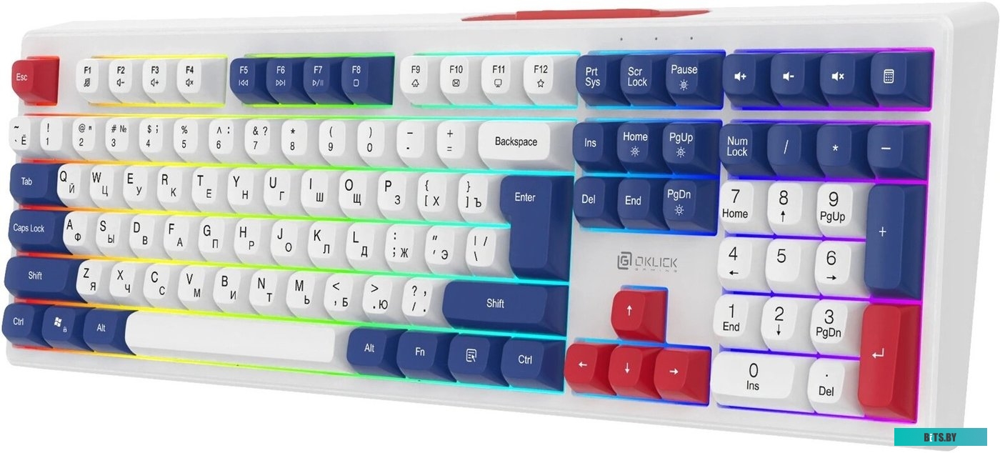 2070294 Oklick 725G (белый/красный)