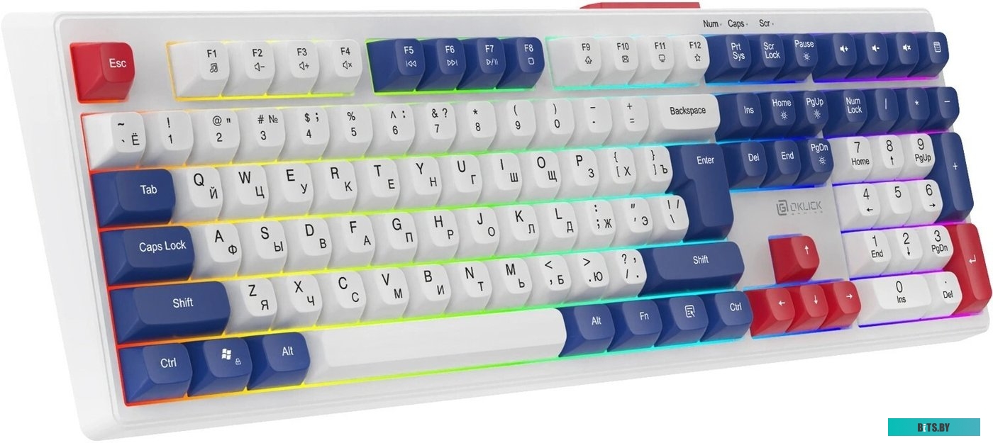 2070294 Oklick 725G (белый/красный)