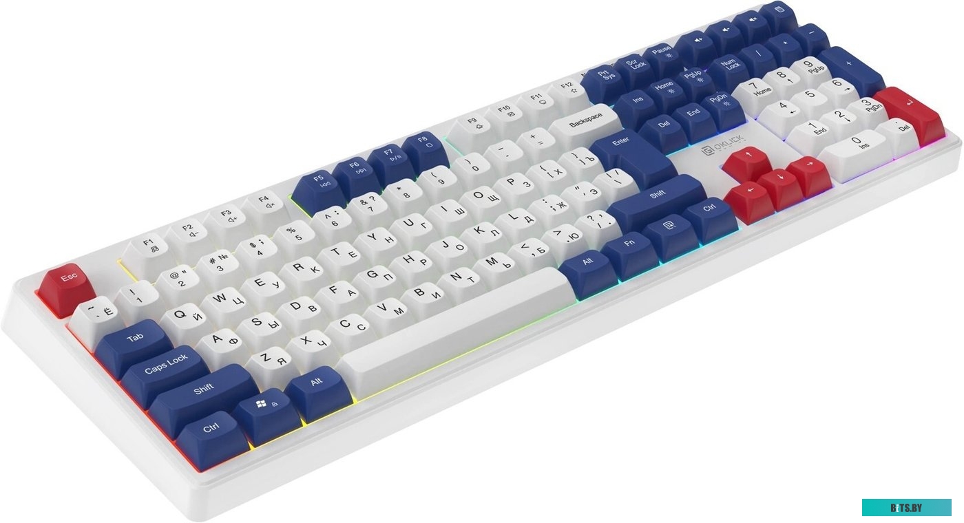 2070294 Oklick 725G (белый/красный)