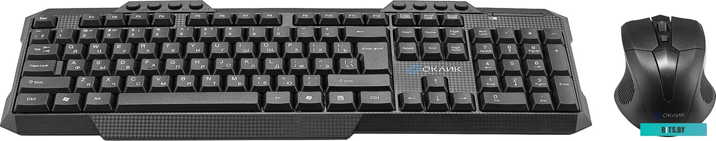 Комплект (клавиатура+мышь) Oklick 205MK черный <1546786>