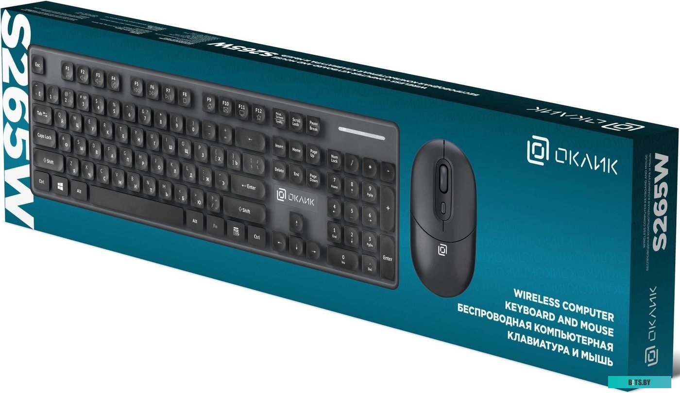 Комплект (клавиатура + мышь) Oklick S265W (черный)
