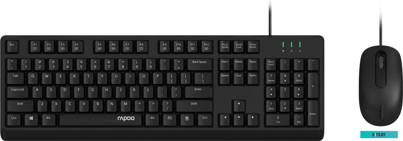 Офисный набор Rapoo NX1500 (черный)
