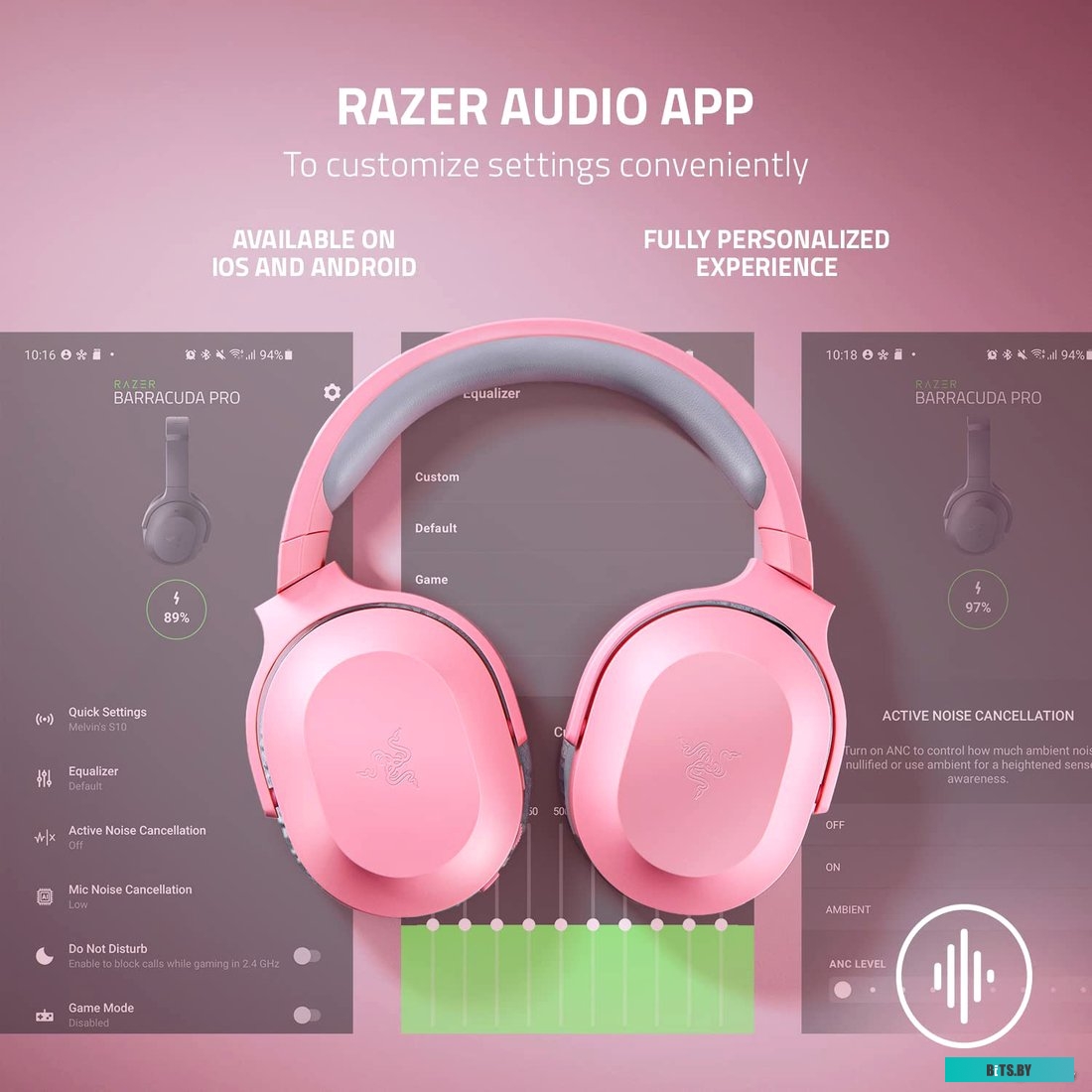 Наушники (Гарнитура) Razer Barracuda X 2022 (розовый) <RZ04-04430300-R3M1>