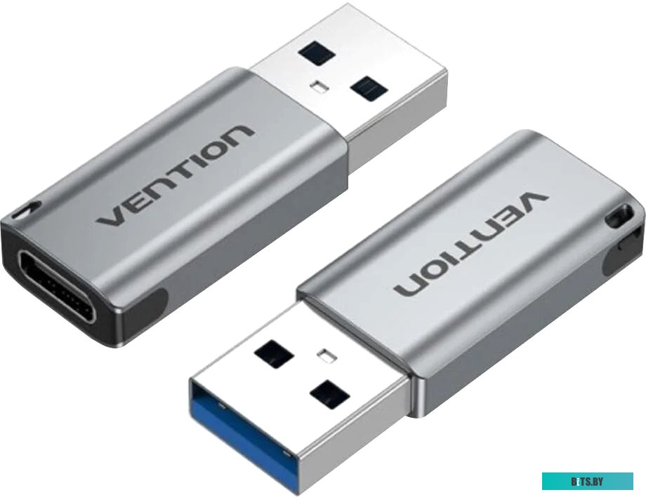 Адаптер Vention CDPH0 USB Type-A - USB Type-C (серебристый)