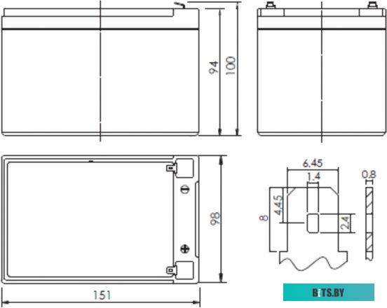 Аккумулятор для ИБП Powerman CA12120/UPS (12В/12 А·ч)