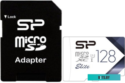 Карта памяти Silicon Power Elite microSDXC SP128GBSTXBU1V21SP 128GB (с адаптером)