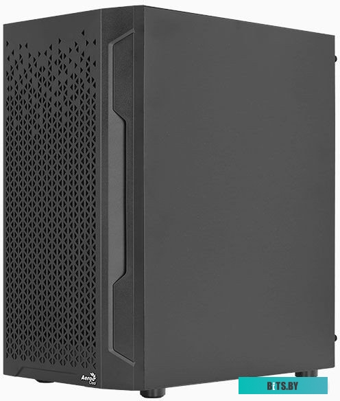 Корпус Aerocool Trinity Mini-G-BK-v1  (3xUSB, 2xAudio, 0.5 мм, 120 мм FAN, прозрачная стенка-закаленное стекло, mATX, без БП)