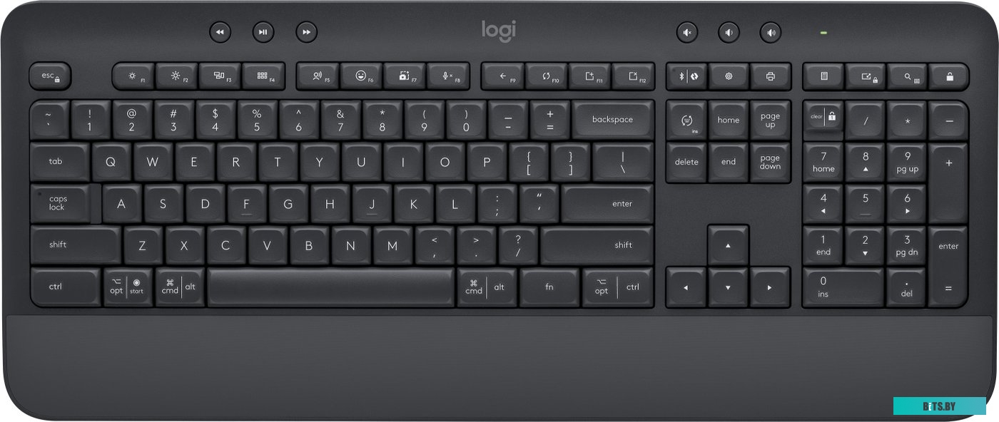 Клавиатура Logitech Signature K650 USB беспроводная BT/Radio, графитовый (подставка для запястий) 920-010954