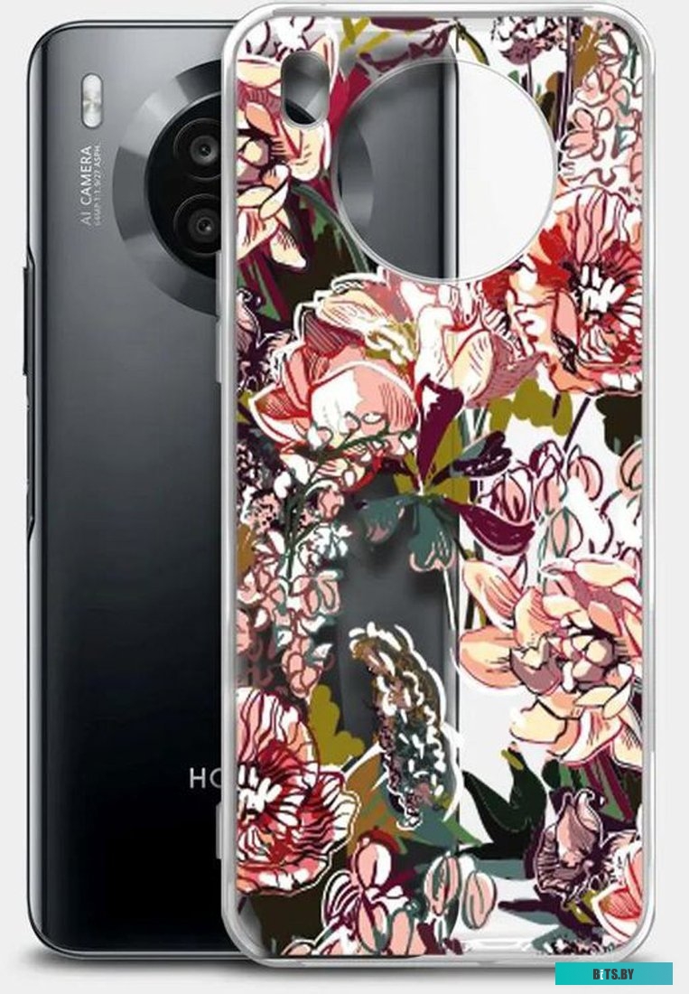 Чехол BORASCO ArtWorks для Honor 50 Lite прозрачный/рисунок 51282