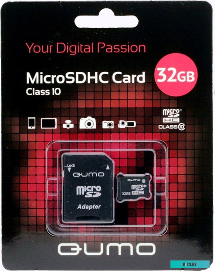 Карта памяти Qumo microSDHC QM32MICSDHC10 32GB