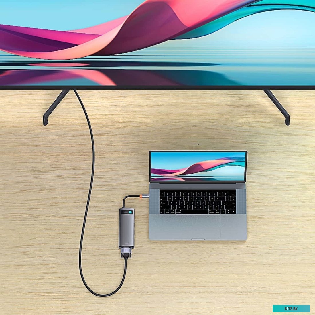 Док-станция Baseus Metal Gleam Series 7-in-1 Multifunctional Type-C HUB Docking Station Gray WKWG040013 