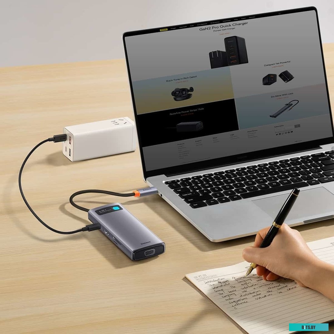 Док-станция Baseus Metal Gleam Series 7-in-1 Multifunctional Type-C HUB Docking Station Gray WKWG040013 