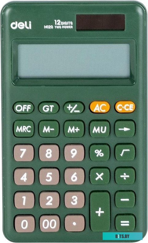 Калькулятор карманный Deli EM120GREEN