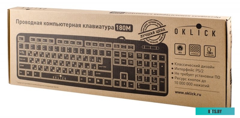 Клавиатура Oklick 180M PS/2 [313180]