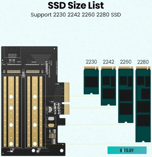 Адаптер Ugreen CM302 70504 M.2 NVMe - PCI Express 3.0x4