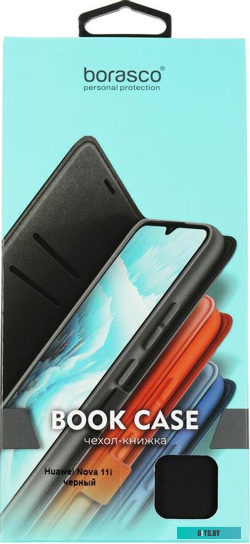 72185 Чехол (флип-кейс) BORASCO 71450, для Huawei Nova 11i, черный [72185]