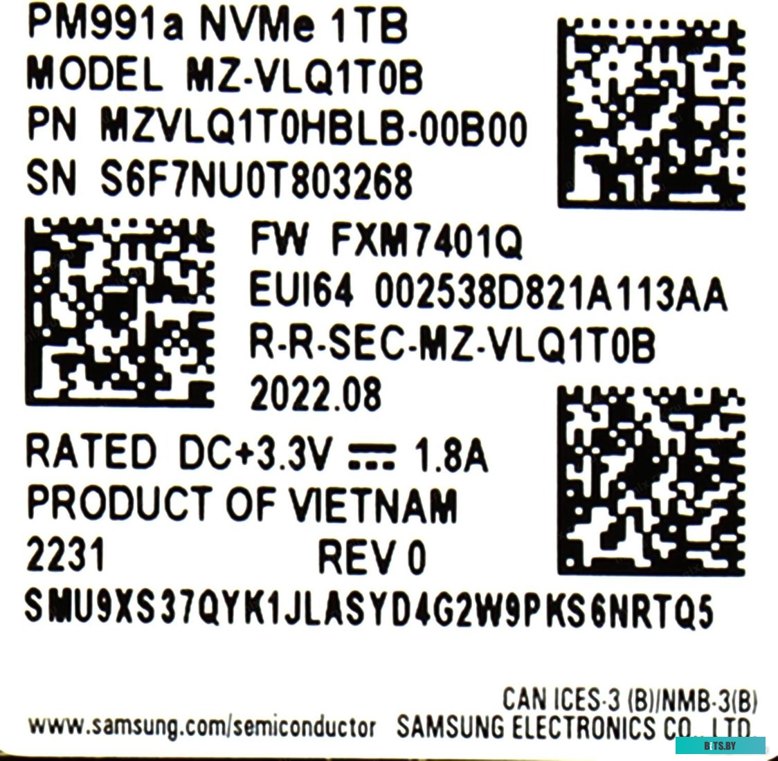 PM991a 1TB MZVLQ1T0HBLB-00B00