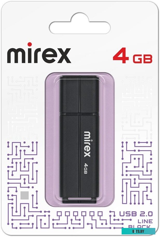 USB накопитель (Флешка) Mirex Color Blade Line 4GB (черный) [13600-FMULBK04]