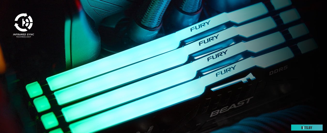 Оперативная память Kingston FURY Beast RGB 2x16ГБ DDR5 6000 МГц KF560C30BBAK2-32