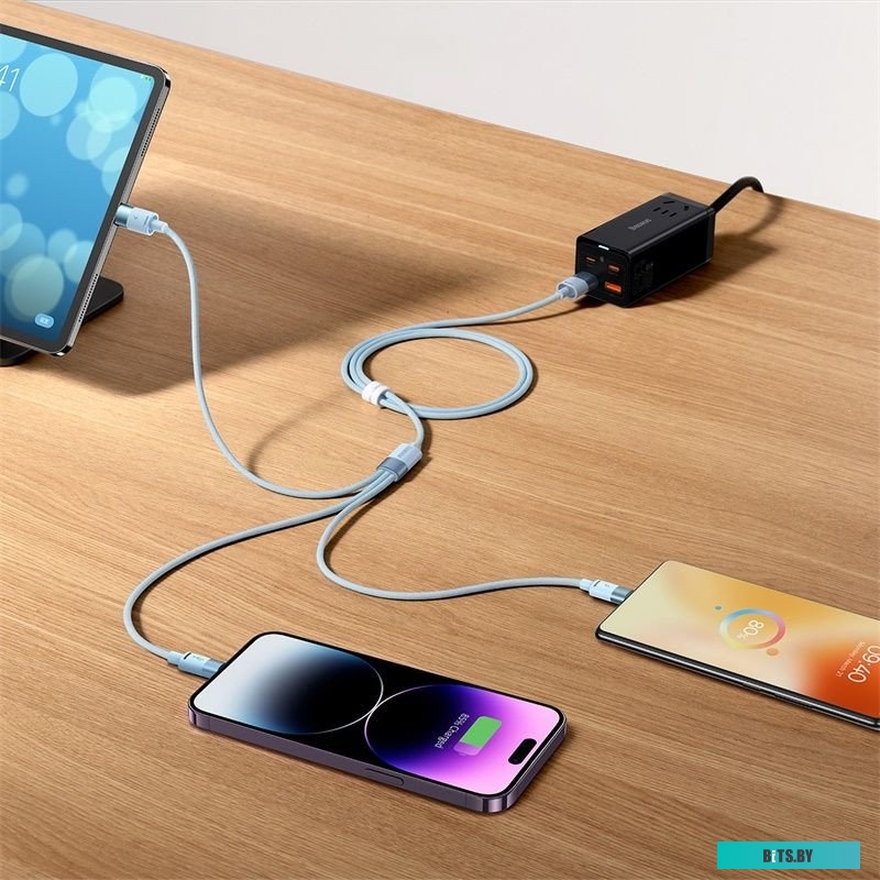 Кабель Baseus One-For-Three Fast Charging Data Cable 3.5A CAXS000002