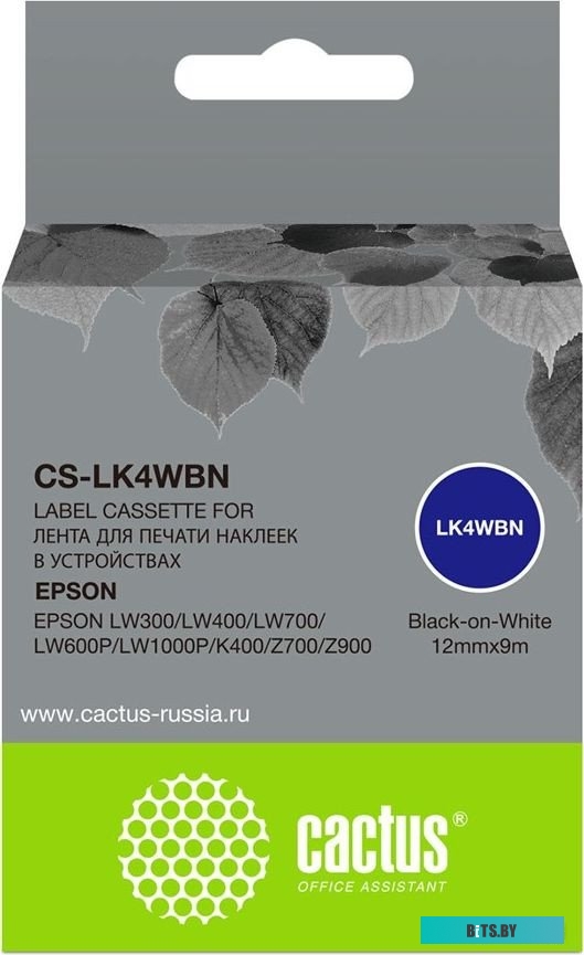 Картридж ленточный Cactus CS-LK4WBN CS-LK4WBN