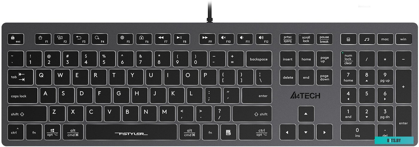 Клавиатура A4Tech Fstyler FX60H (белая подсветка)