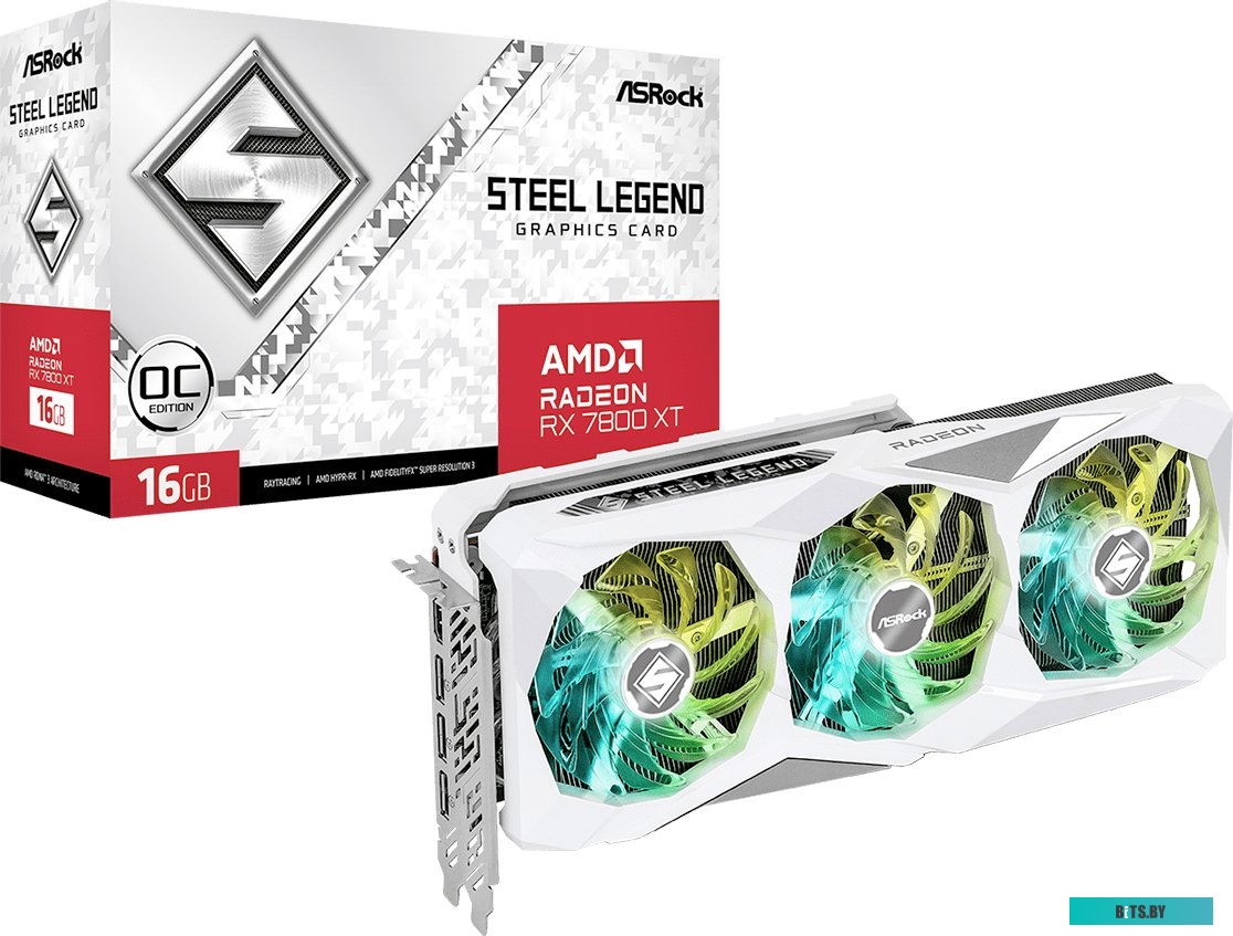 Видеокарта ASRock Radeon RX 7800 XT Steel Legend RX7800XT SL 16GO