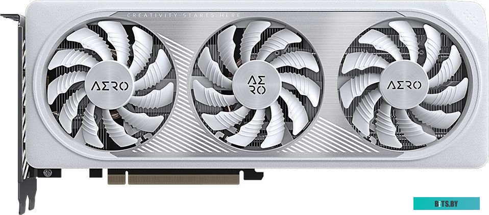 Видеокарта NVIDIA GeForce Gigabyte RTX 4060 AERO OC 8G (GV-N4060AERO OC-8GD) 8Gb GDDR6 2xHDMI+2xDP White RTL