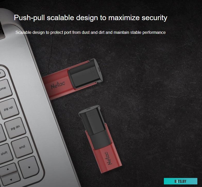 USB накопитель (Флешка) Netac 256GB USB 3.0 FlashDrive Netac U182 Red <NT03U182N-256G-30RE>