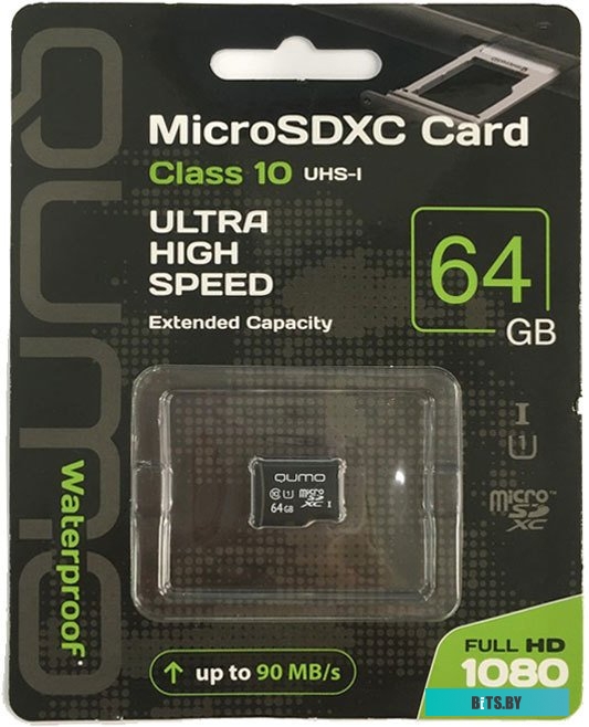 Карта памяти Qumo microSDXC QM64GMICSDXC10U1NA 64GB