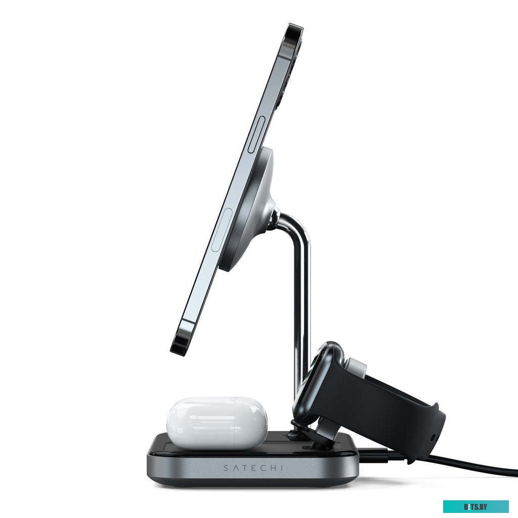 Беспроводное зарядное Satechi 3-in-1 Magnetic Wireless Charging Stand <ST-WMCS3M>
