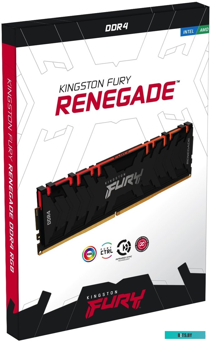 Модуль памяти Kingston FURY Renegade RGB 2x8GB DDR4 PC4-34100 KF442C19RBAK2/16