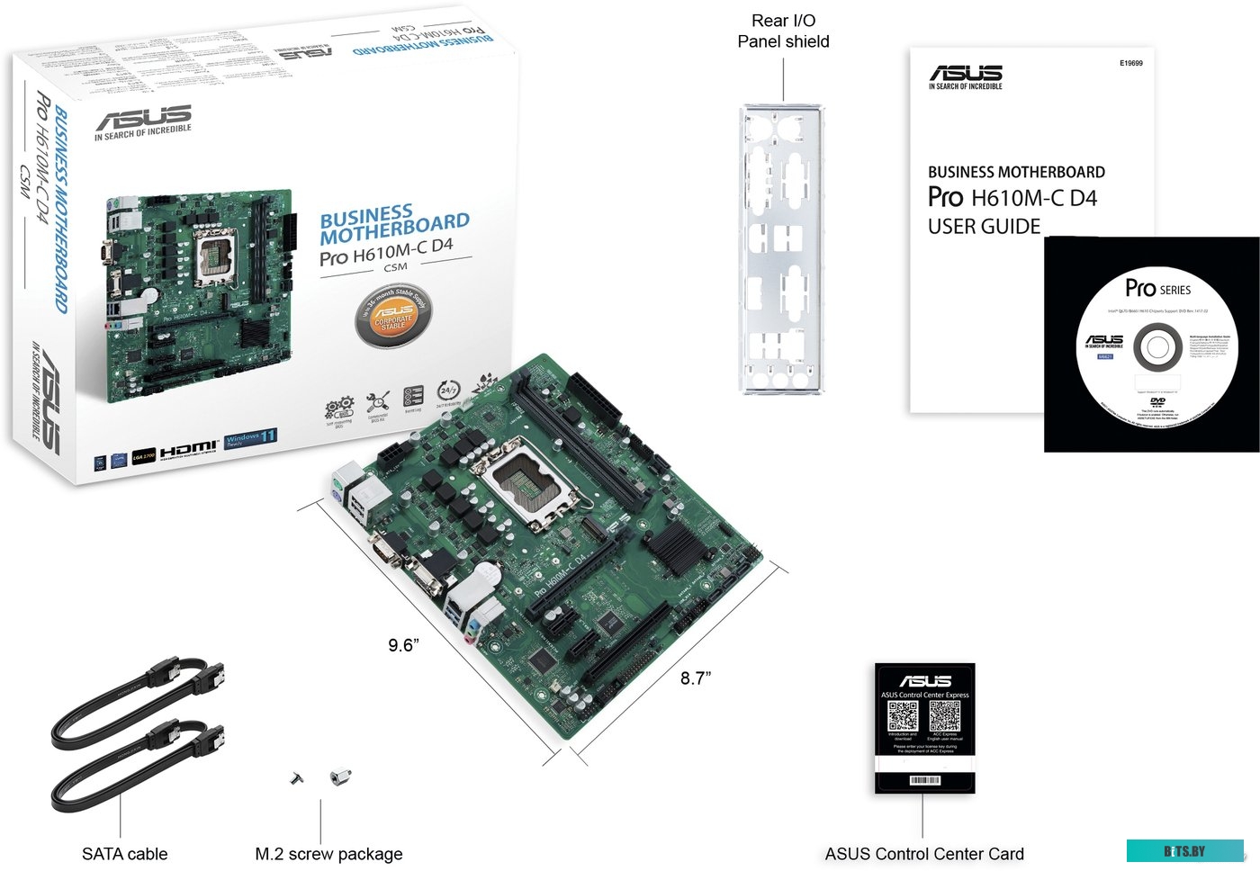 Материнская плата ASUS PRO H610M-C D4-CSM 90MB1A30-M0EAYC