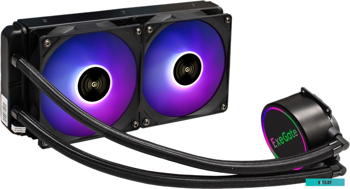 Система жидкостного охлаждения ExeGate BlackWater-240V2.PWM.RGB EX293457RUS