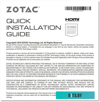 Видеокарта Zotac Gaming GeForce GTX 1650 AMP Core 4GB GDDR6 ZT-T16520J-10L