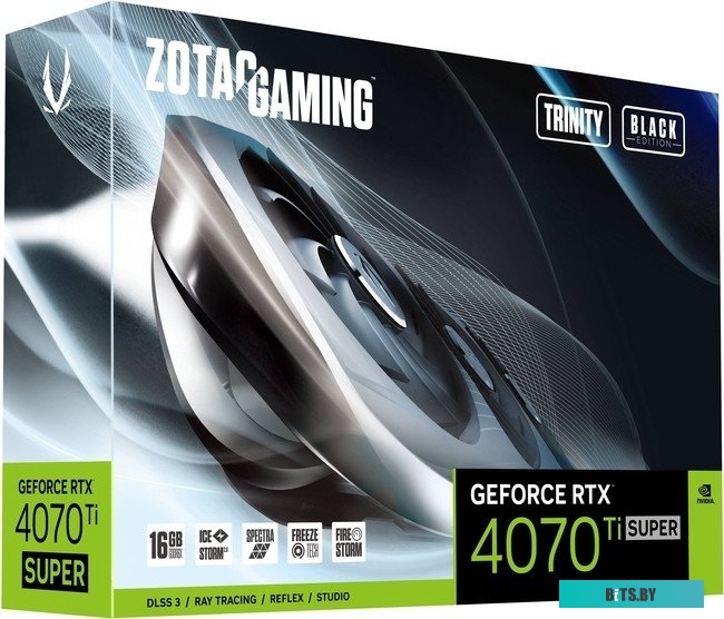 Видеокарта ZOTAC GeForce RTX 4070 Ti Super Trinity Black Edition 16GB GDDR6X ZT-D40730D-10P