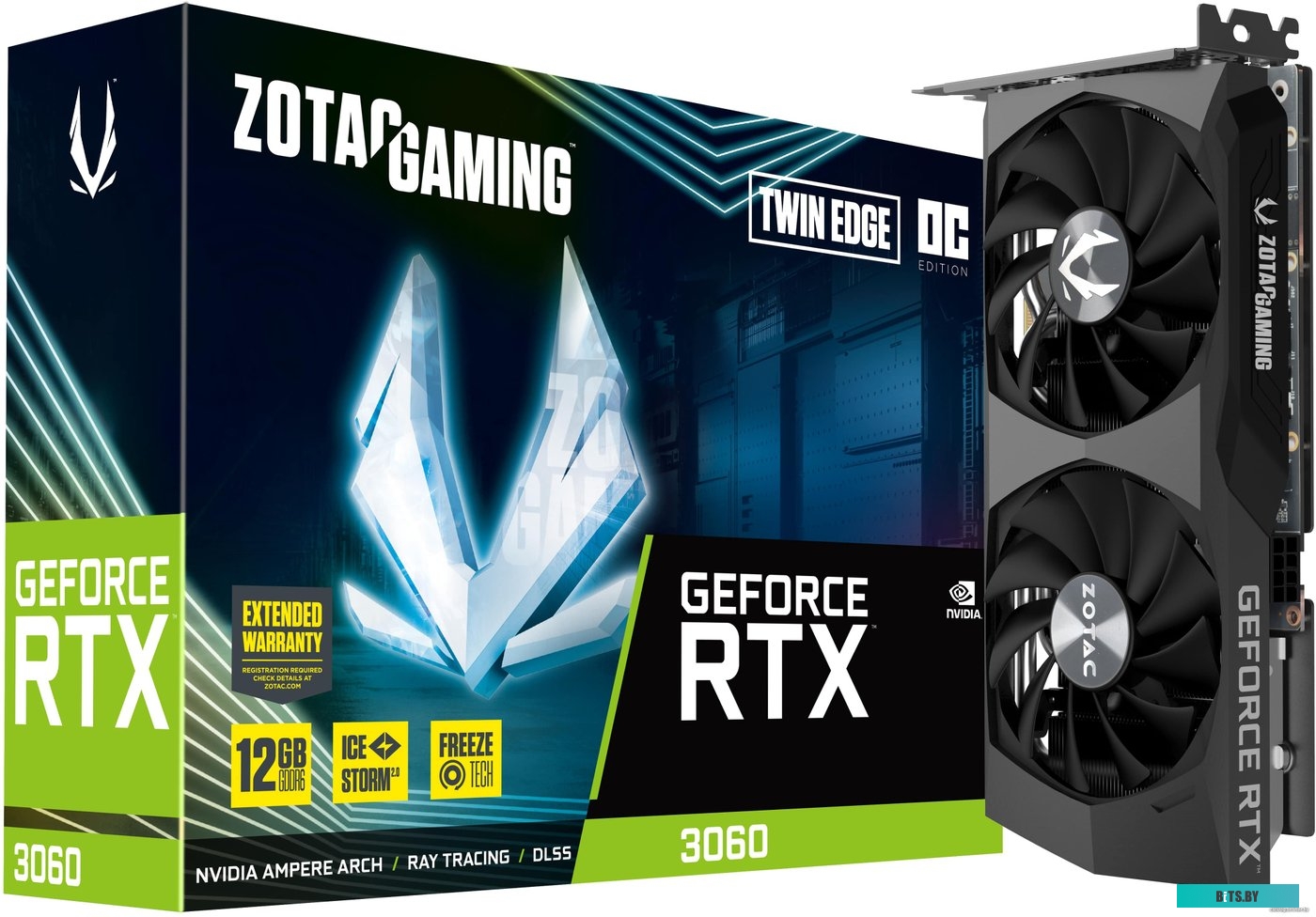 Видеокарта Zotac GeForce RTX 3060 Twin Edge OC 12GB GDDR6 ZT-A30600H-10M